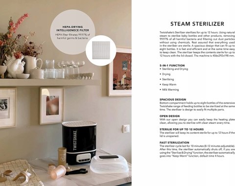 Sterylizator Twistshake do butelek dla niemowląt Sterylizator Twistshake do butelek dla niemowląt