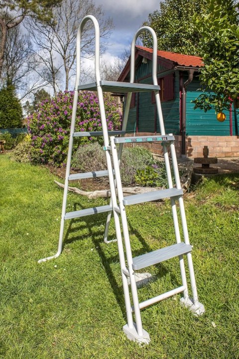 Gre ES1213 Drabinka basenowa biała 138cm Gre ES1213 Drabinka basenowa biała 138cm