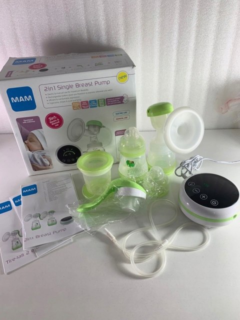 MAM Laktator elektryczny+ ręczny 2w1 Mega zestaw MAM Laktator elektryczny+ ręczny 2w1 Mega zestaw