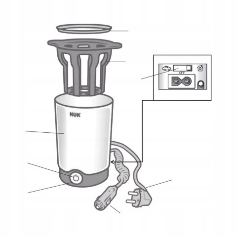 NUK PODGRZEWACZ BUTELEK THERMO EXPRESS Plus auto NUK PODGRZEWACZ BUTELEK THERMO EXPRESS Plus auto