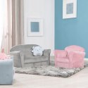 SOFA Dla Dzieci ROBA LIL WELUROWA JASNO-SZARA