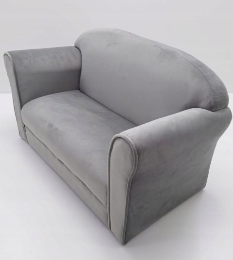 SOFA Dla Dzieci ROBA LIL WELUROWA JASNO-SZARA SOFA Dla Dzieci ROBA LIL WELUROWA JASNO-SZARA