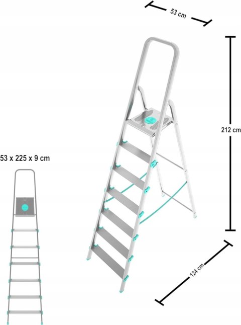 Drabina aluminiowa Colombo 212 cm Drabina aluminiowa Colombo 212 cm