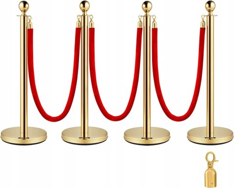 VEVOR Barierka Kolejkowa VIP 4xSłupki + 3xLina VEVOR Barierka Kolejkowa VIP 4xSłupki + 3xLina