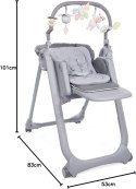 Chicco Polly Magic Relax KRZESEŁKO 3W1 graphite