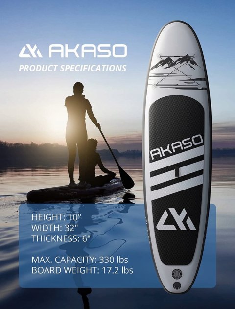 Deska SUP AKASO Stand Up Paddleboard AKASO 305 x 81 x 15 cm Deska SUP AKASO Stand Up Paddleboard AKASO 305 x 81 x 15 cm
