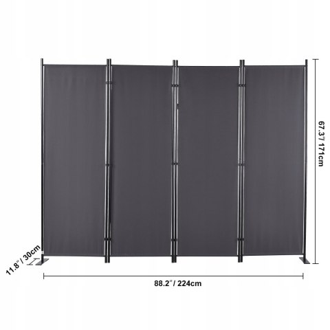 Parawan Składany Przegroda Pokojowa 224 x 30 x 171 cm Parawan Składany Przegroda Pokojowa 224 x 30 x 171 cm