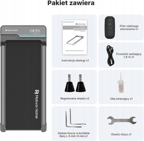 Bieżnia elektryczna Mobvoi WALKING TREADMIL PLUS do 120 kg Bieżnia elektryczna Mobvoi WALKING TREADMIL PLUS do 120 kg