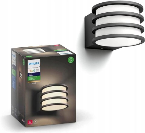 Kinkiet zewnętrzny ogrodowy Lucca grafitowy IP44 E27 Philips Hue Kinkiet zewnętrzny ogrodowy Lucca grafitowy IP44 E27 Philips Hue