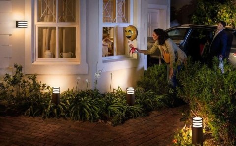 Kinkiet zewnętrzny ogrodowy Lucca grafitowy IP44 E27 Philips Hue Kinkiet zewnętrzny ogrodowy Lucca grafitowy IP44 E27 Philips Hue
