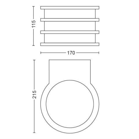 Kinkiet zewnętrzny ogrodowy Lucca grafitowy IP44 E27 Philips Hue Kinkiet zewnętrzny ogrodowy Lucca grafitowy IP44 E27 Philips Hue