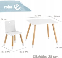 Roba, Zestaw mebli dziecięcych stół krzesła 2x