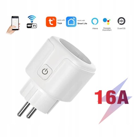 Bezprzewodowa inteligentna wtyczka 16A, 2,4 GHz, wtyczka Smart Home 2 szt. Bezprzewodowa inteligentna wtyczka 16A, 2,4 GHz, wtyczka Smart Home 2 szt.