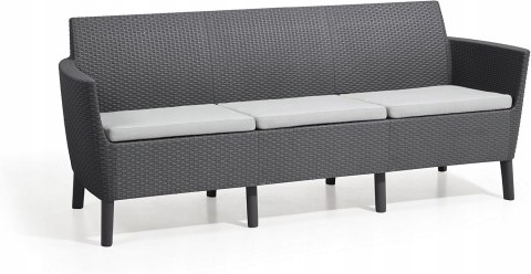 Keter Salemo 3-osobowa sofa ogrodowa, poduszki w zestawie Keter Salemo 3-osobowa sofa ogrodowa, poduszki w zestawie