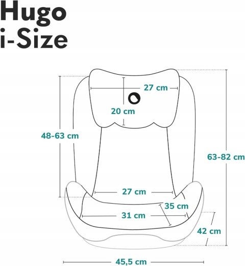 Fotelik Samochodowy Lionelo HUGO I-SIZE 100-150cm Fotelik Samochodowy Lionelo HUGO I-SIZE 100-150cm