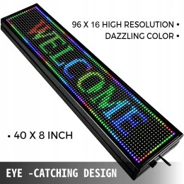 Panel LED do reklam VEVOR 101x20x5cm