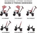 ROWEREK TRÓJKOŁOWY KinderKraft obrotowy AVEO Pink