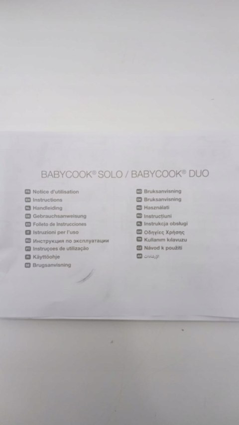 BEABA BABYCOOK PLUS DUO 4w1 URZĄDZENIE WIELOFUNKC. BEABA BABYCOOK PLUS DUO 4w1 URZĄDZENIE WIELOFUNKC.
