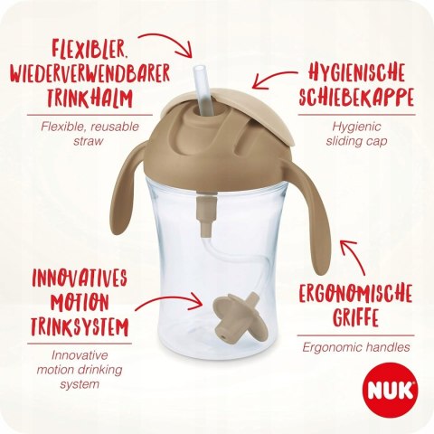 Kubek dla dzieci NUK 230 ml żółty Kubek dla dzieci NUK 230 ml żółty