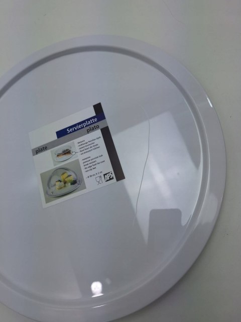 Taca okrągła PURE z melaminy biała APS 38 cm Taca okrągła PURE z melaminy biała APS 38 cm