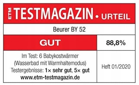 Beurer BY 52 Podgrzewacz do butelek dla niemowląt Beurer BY 52 Podgrzewacz do butelek dla niemowląt