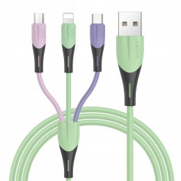 Kabel RAVIAD 3w1 LIGHTNING/ USB-C /MICROUSB