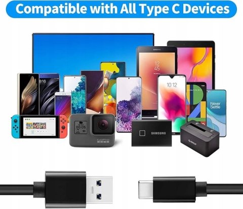 Kabel Rampow USB typu C do USB 1m Kabel Rampow USB typu C do USB 1m