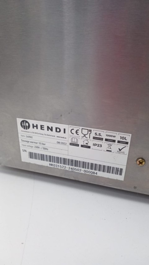 Podgrzewacz do parówek Hendi 10l Podgrzewacz do parówek Hendi 10l