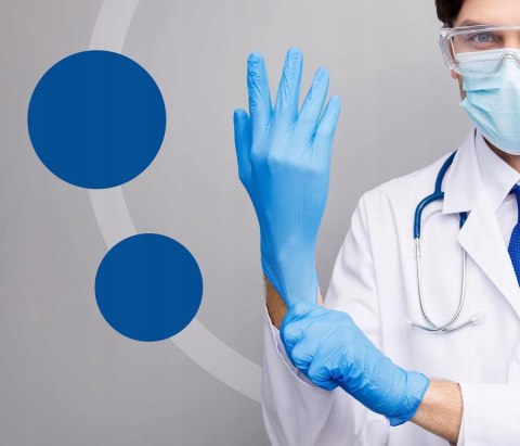 Rękawice Rękawiczki NITRYLOWE 100szt. S