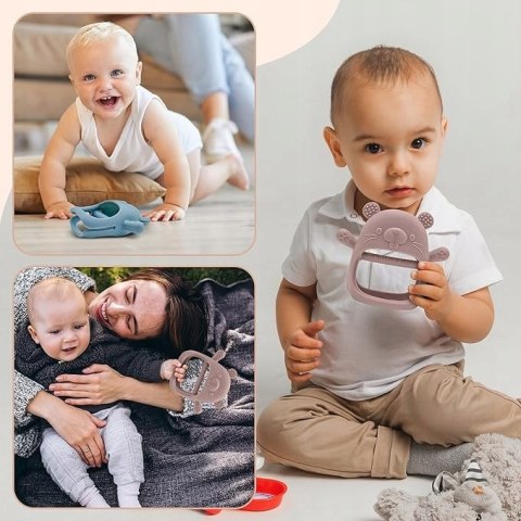 AYBUU silikonowy gryzak dla małych dzieci od 3 miesięcy 2szt. AYBUU silikonowy gryzak dla małych dzieci od 3 miesięcy 2szt.