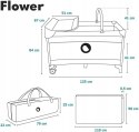 LIONELO Flower Łóżeczko Turystyczne z akcesoriami