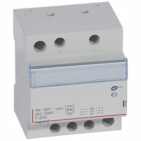 Legrand transormator 12/24V 25VA IP20 Legrand transormator 12/24V 25VA IP20