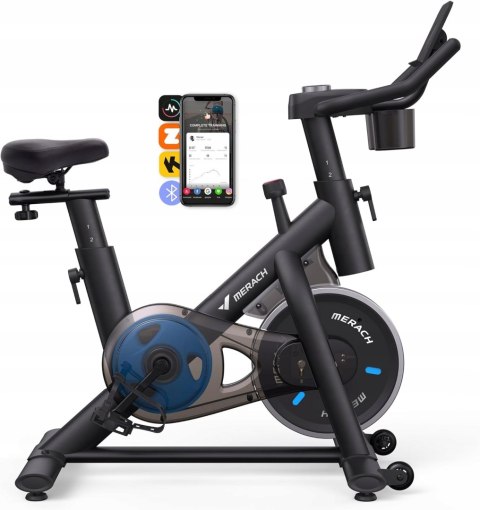 MERACH Rower domowy, spinning bike cichy z ulepszonym monitorem LCD, MERACH Rower domowy, spinning bike cichy z ulepszonym monitorem LCD,