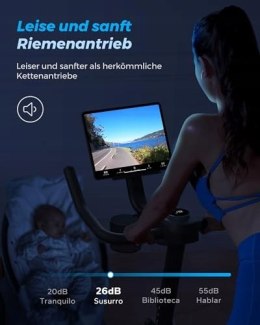 MERACH Rower domowy, spinning bike cichy z ulepszonym monitorem LCD,