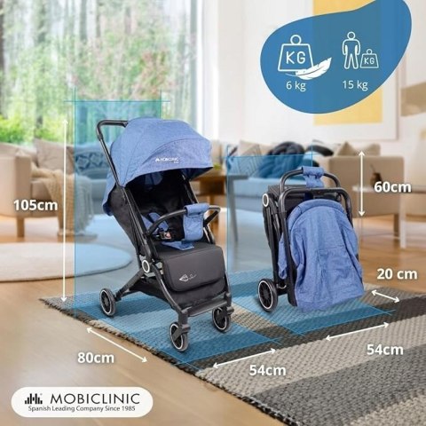 Wózek spacerowy Mobiclinic TRIP do 15 kg, niebieski Wózek spacerowy Mobiclinic TRIP do 15 kg, niebieski