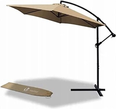 Parasol z wysięgnikiem Vounot beżowy 300 x 250cm Parasol z wysięgnikiem Vounot beżowy 300 x 250cm