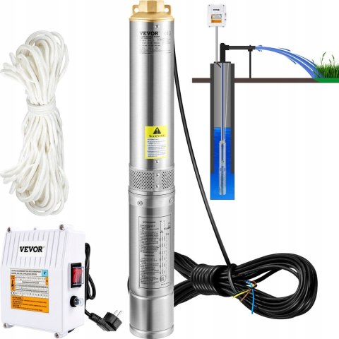Pompa Zestaw Hydroforowy Vevor 1100 W 11400 l/h Pompa Zestaw Hydroforowy Vevor 1100 W 11400 l/h