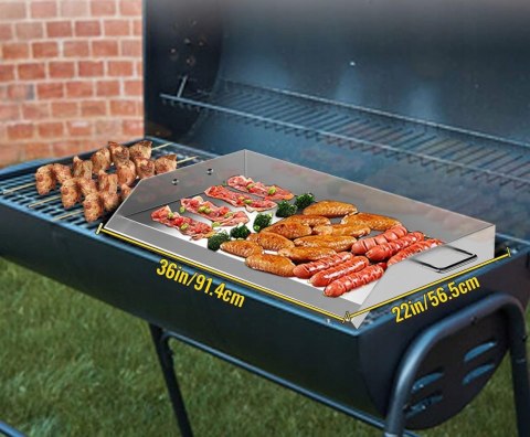 VEVOR płyta grillowa 91x55cm stal nierdzewna VEVOR płyta grillowa 91x55cm stal nierdzewna