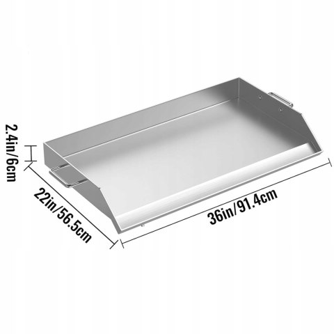 VEVOR płyta grillowa 91x55cm stal nierdzewna VEVOR płyta grillowa 91x55cm stal nierdzewna