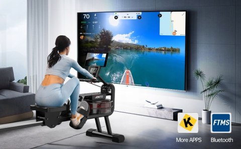 Wioślarz JOROTO MR23 składany z oporem wodnym, 150 kg, Bluetooth Wioślarz JOROTO MR23 składany z oporem wodnym, 150 kg, Bluetooth