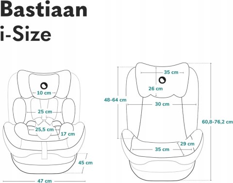 Fotelik samochodowy Lionelo BASTIAAN I-SIZE Fotelik samochodowy Lionelo BASTIAAN I-SIZE