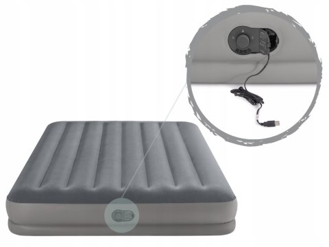 Materac Dmuchany Dwuosobowy Łóżko z Pompką USB Intex 64114 Materac Dmuchany Dwuosobowy Łóżko z Pompką USB Intex 64114