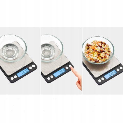 Waga Jubilerska Kuchenna Precyzyjna LCD 0,01G-500g Waga Jubilerska Kuchenna Precyzyjna LCD 0,01G-500g