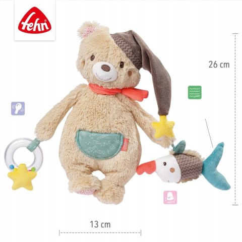 Fehn MIś Bruno zawieszka zabawka motoryczna 28cm Fehn MIś Bruno zawieszka zabawka motoryczna 28cm