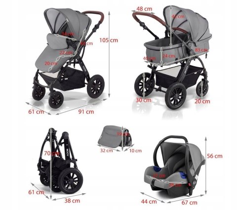 MOOV 3w1 KinderKraft Wózek Wielofunkcyjny Czarny MOOV 3w1 KinderKraft Wózek Wielofunkcyjny Czarny