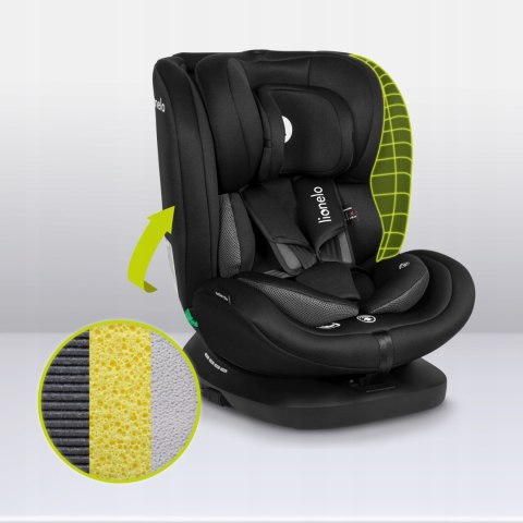 Fotelik samochodowy Lionelo z ISOFIX BASTIAAN I-size black red Fotelik samochodowy Lionelo z ISOFIX BASTIAAN I-size black red