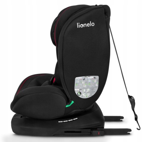 Fotelik samochodowy Lionelo z ISOFIX BASTIAAN I-size black red Fotelik samochodowy Lionelo z ISOFIX BASTIAAN I-size black red
