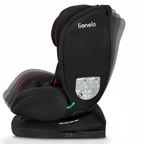 Fotelik samochodowy Lionelo z ISOFIX BASTIAAN I-size black red Fotelik samochodowy Lionelo z ISOFIX BASTIAAN I-size black red