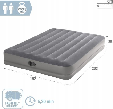 Materac dwuosobowy Intex z pompką FastFill Materac dwuosobowy Intex z pompką FastFill