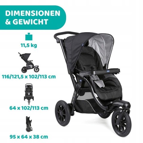 Chicco Wózek Wielofunkcyjny Trio Activ3 jet black Chicco Wózek Wielofunkcyjny Trio Activ3 jet black